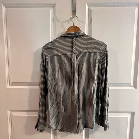 Dynamite Striped Button-down Blouse - Picture 2 of 4